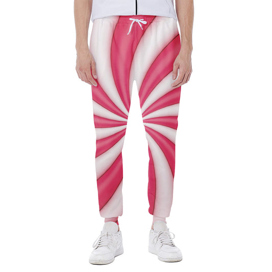 Pink Swirl Candy Print Scuba Joggers