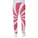 Pink Swirl Candy Print Scuba Joggers