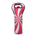 Pink Swirl Candy Print Single Neoprene Wine Tote
