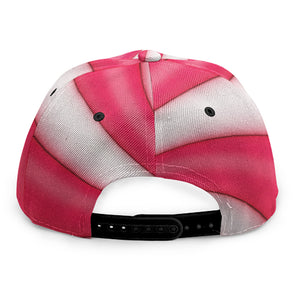 Pink Swirl Candy Print Snapback Cap