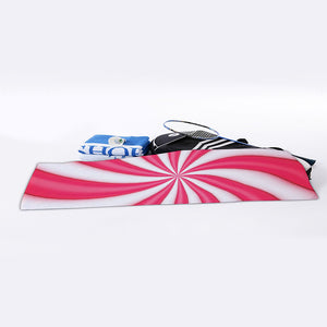 Pink Swirl Candy Print Sports Towel