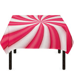 Pink Swirl Candy Print Tablecloth