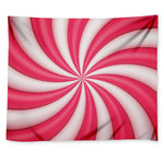 Pink Swirl Candy Print Tapestry