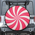 Pink Swirl Candy Print Tire Cover