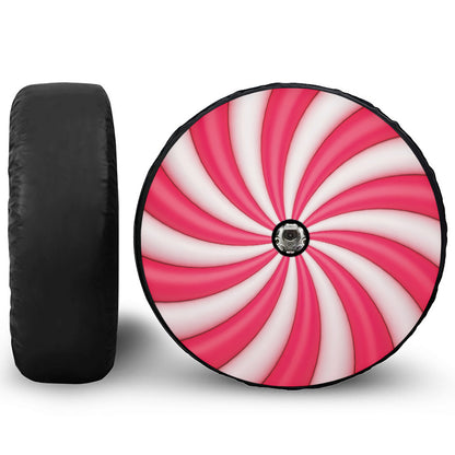 Pink Swirl Candy Print Tire Cover With Camera Hole
