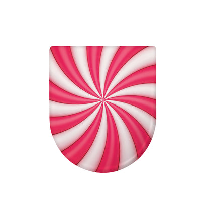 Pink Swirl Candy Print Toilet Lid Cover
