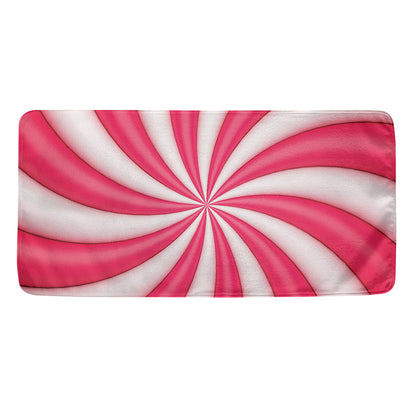 Pink Swirl Candy Print Towel