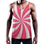 Pink Swirl Candy Print Training Tank Top