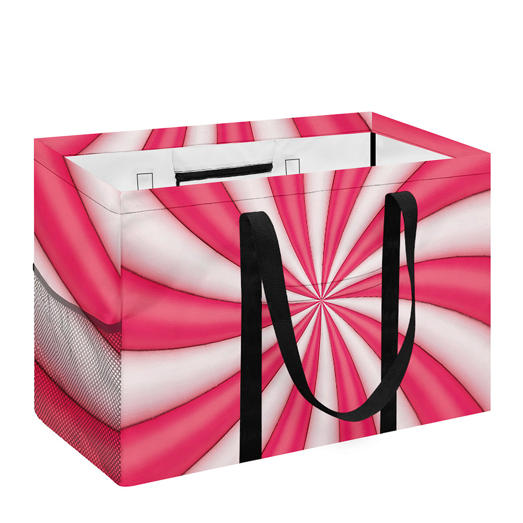 Pink Swirl Candy Print Utility Tote Bag