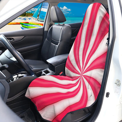 Pink Swirl Candy Print Waterproof Car Seat Cover