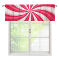 Pink Swirl Candy Print Window Valance