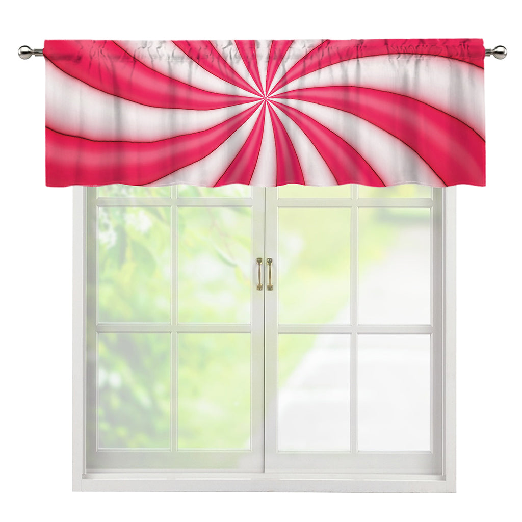 Pink Swirl Candy Print Window Valance