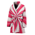 Pink Swirl Candy Print Women's Bathrobe