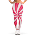 Pink Swirl Candy Print Women's Leggings