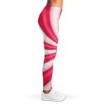 Pink Swirl Candy Print Women's Leggings