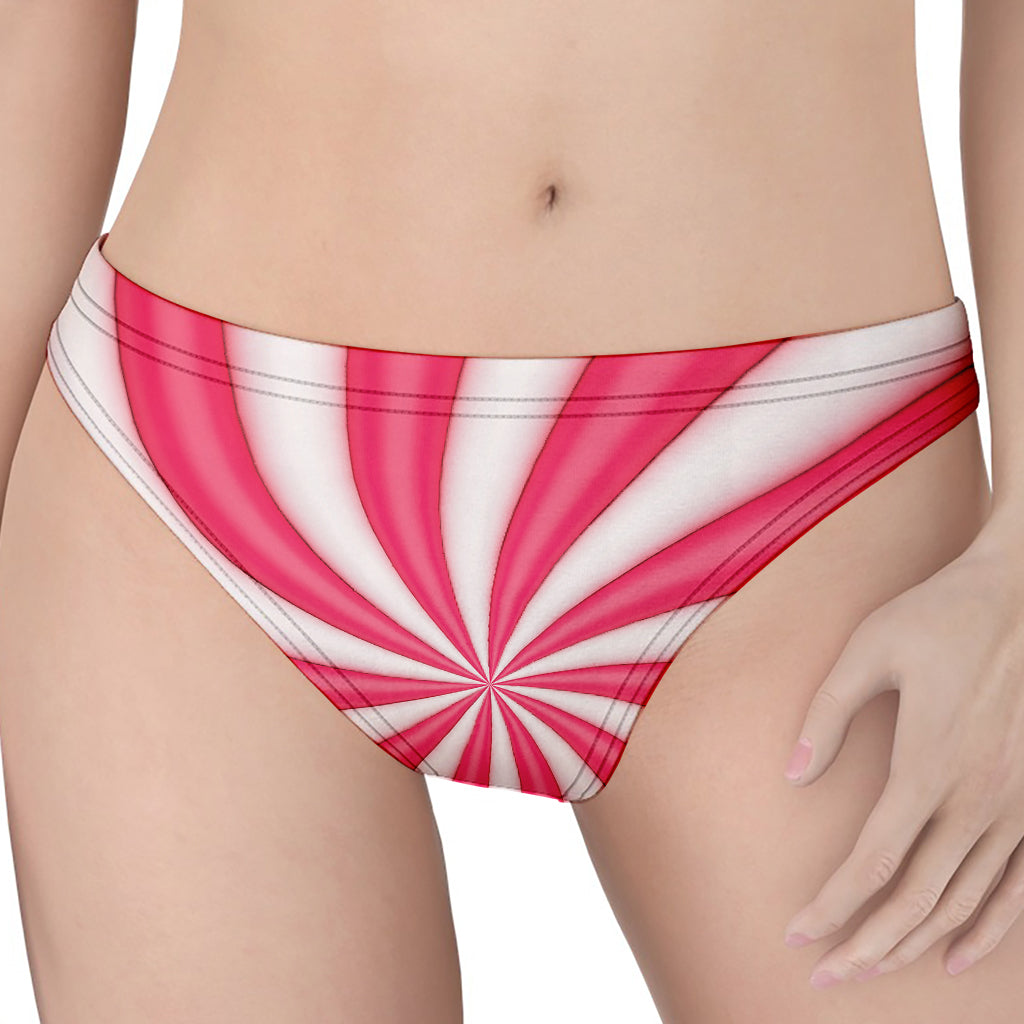 Pink Swirl Candy Print Women's Thong