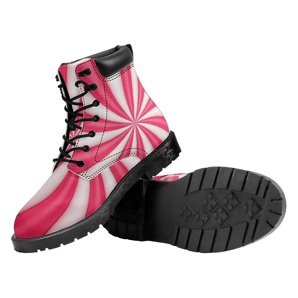 Pink Swirl Candy Print Work Boots
