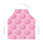 Pink Swirl Lollipop Pattern Print Adjustable Apron