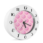 Pink Swirl Lollipop Pattern Print Alarm Clock