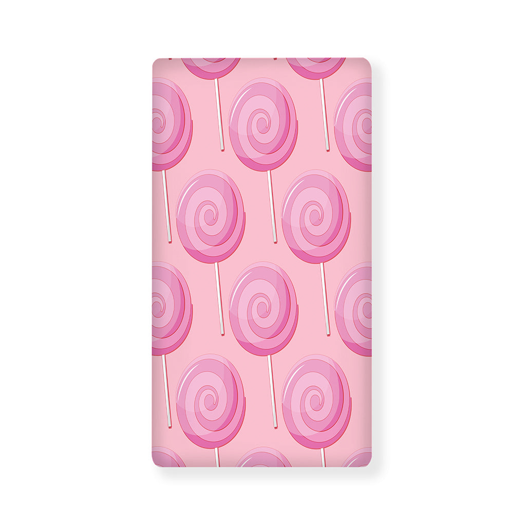 Pink Swirl Lollipop Pattern Print Baby Crib Sheet