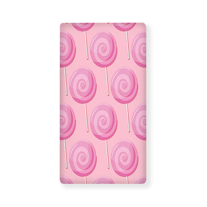 Pink Swirl Lollipop Pattern Print Baby Crib Sheet