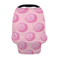 Pink Swirl Lollipop Pattern Print Baby Seat Cover