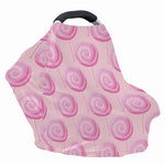 Pink Swirl Lollipop Pattern Print Baby Seat Cover