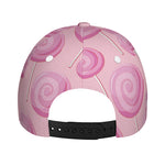 Pink Swirl Lollipop Pattern Print Baseball Cap