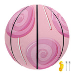 Pink Swirl Lollipop Pattern Print Basketball