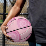Pink Swirl Lollipop Pattern Print Basketball