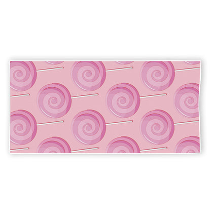 Pink Swirl Lollipop Pattern Print Beach Towel