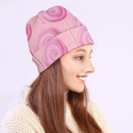 Pink Swirl Lollipop Pattern Print Beanie