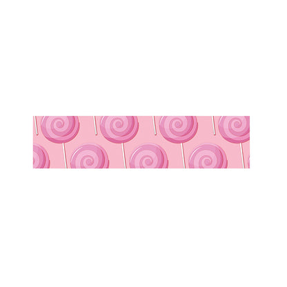 Pink Swirl Lollipop Pattern Print Bed Runner