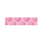 Pink Swirl Lollipop Pattern Print Bed Runner