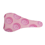 Pink Swirl Lollipop Pattern Print Bicycle Seat Cover