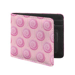 Pink Swirl Lollipop Pattern Print Bifold Wallet