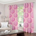 Pink Swirl Lollipop Pattern Print Dimout Grommet Curtains