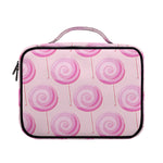 Pink Swirl Lollipop Pattern Print Briefcase Bible Bag