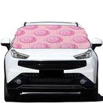 Pink Swirl Lollipop Pattern Print Car Windshield Snow Cover