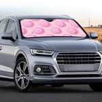 Pink Swirl Lollipop Pattern Print Car Windshield Sun Shade