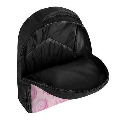 Pink Swirl Lollipop Pattern Print Casual Backpack