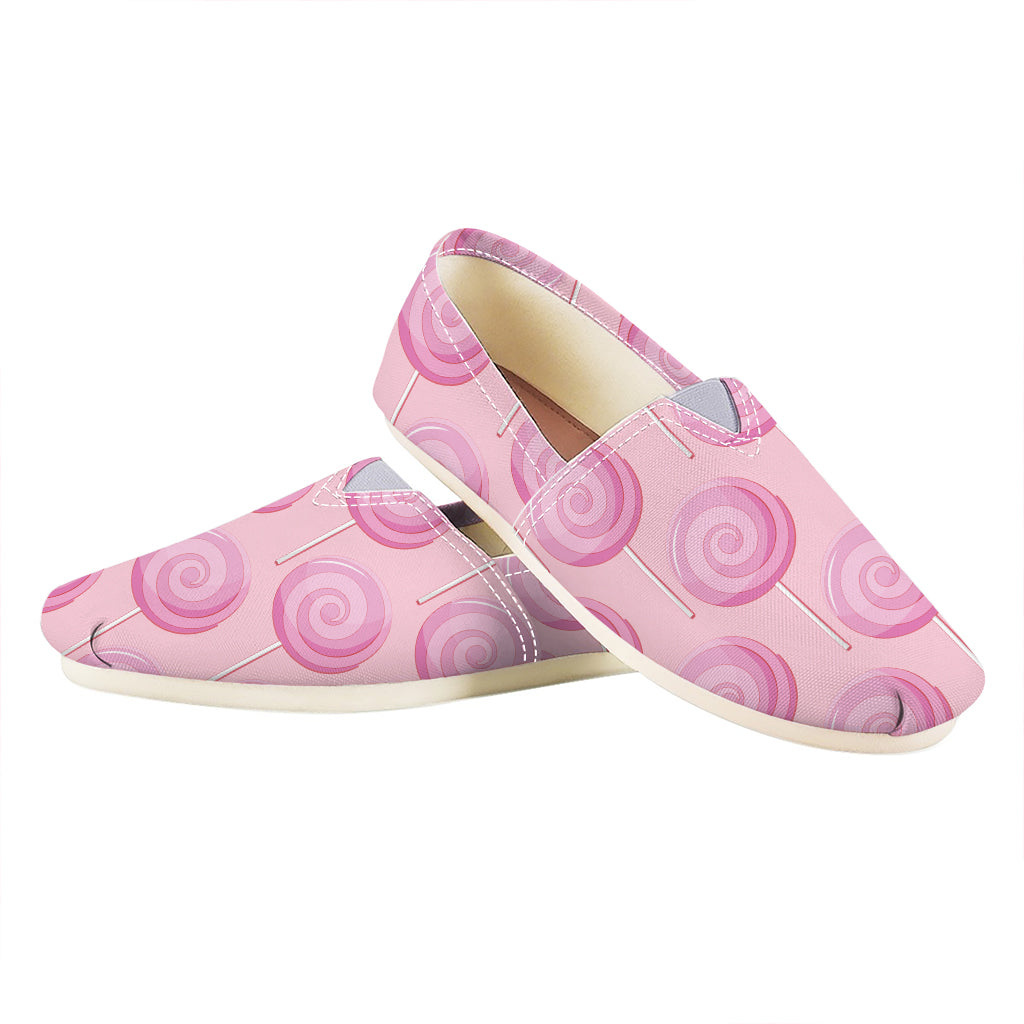Pink Swirl Lollipop Pattern Print Casual Shoes