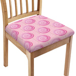 Pink Swirl Lollipop Pattern Print Chair Cushion Cover