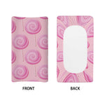 Pink Swirl Lollipop Pattern Print Changing Pad Cover