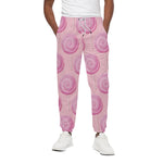 Pink Swirl Lollipop Pattern Print Cotton Pants