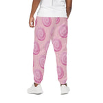 Pink Swirl Lollipop Pattern Print Cotton Pants