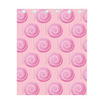 Pink Swirl Lollipop Pattern Print Curtain