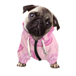 Pink Swirl Lollipop Pattern Print Dog Zip Up Hoodie