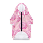 Pink Swirl Lollipop Pattern Print Dog Zip Up Hoodie