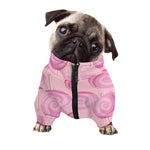 Pink Swirl Lollipop Pattern Print Dog Zip Up Jacket